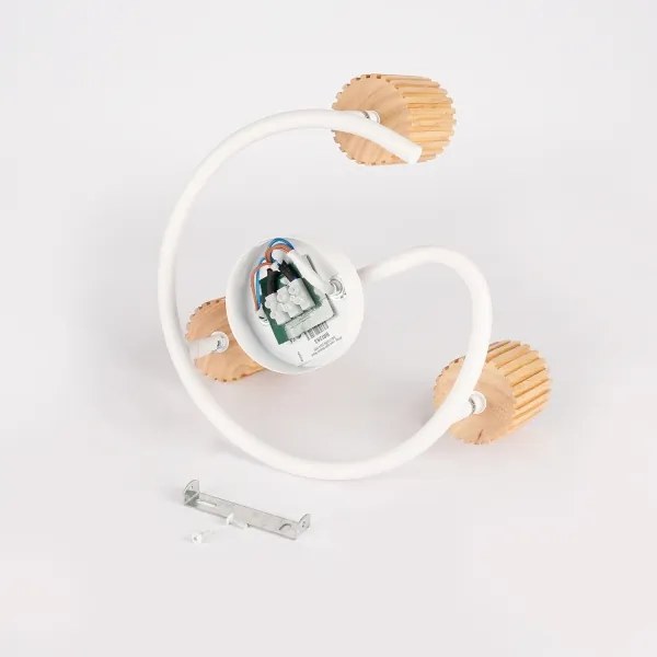 Brilagi - Spotlámpa MODERN WOOD 3xGU10/8W/230V kaucsukfa/fehér