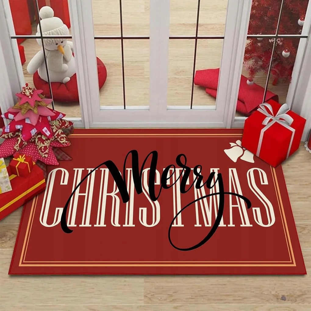 P/04 Wongs Bedding Karácsonyi szőnyeg 80 x 150 cm piros csúszásgátló