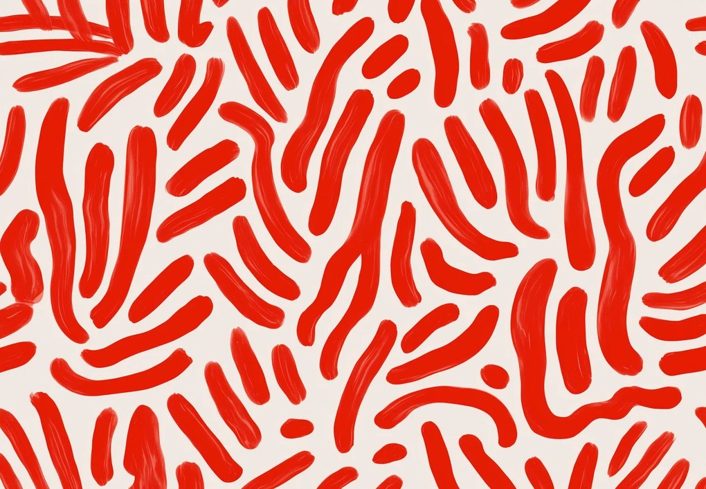 Fotótapéta - Piros vonások (147x102 cm)