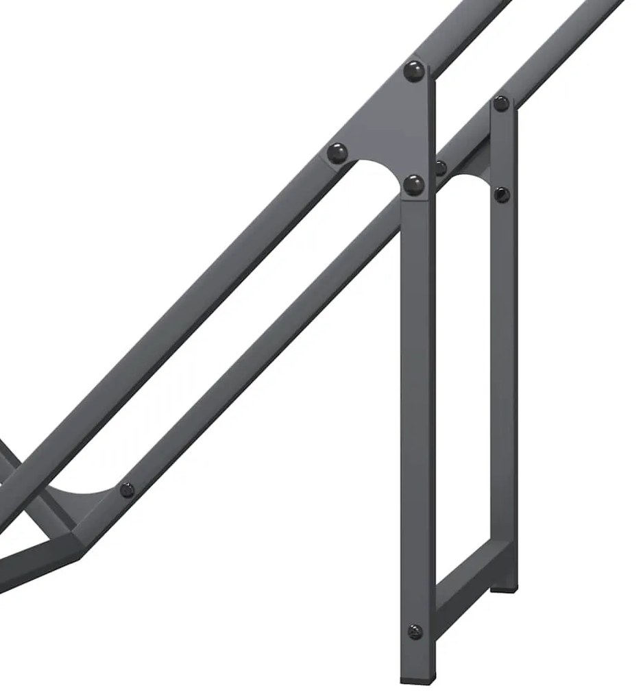 antracitszürke hidegen hengerelt acél tűzifatároló 100x25x100cm