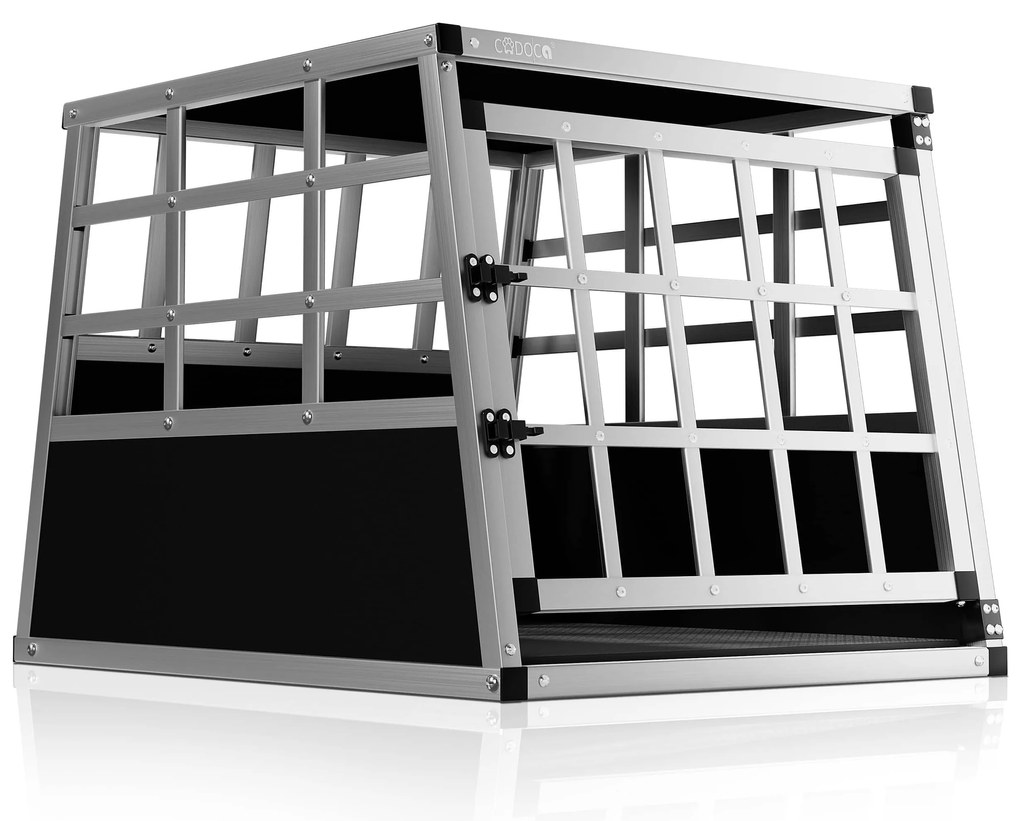 Jurhan BRUNO kutyaszállító box, 66x90x72cm, ezüst/fekete