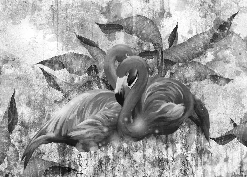 Kép - Flamingók graffiti (70x50 cm)