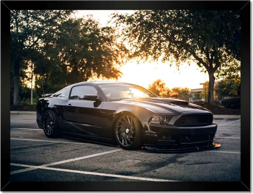 Poszterek keretben 40x30 Fekete szörny Mustang