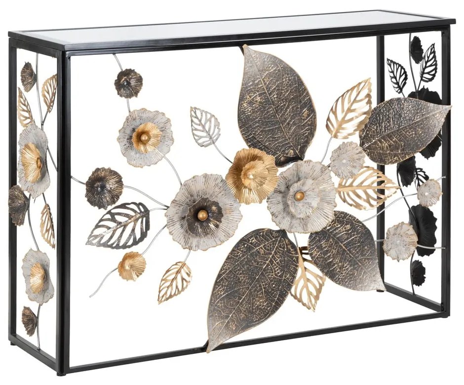 Fekete konzolasztal 42x112 cm Glam Dark – Mauro Ferretti