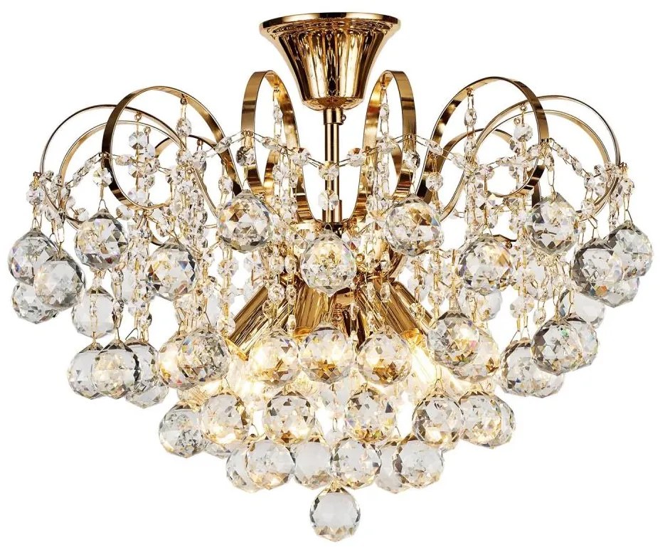 Brilagi - Felületre szerelhető csillár CRYSTAL 6xE14/60W/230V arany