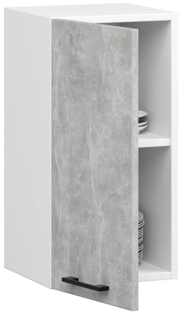 Felső konyhaszekrény Ozara W40 H580 (fehér + beton). 1071168