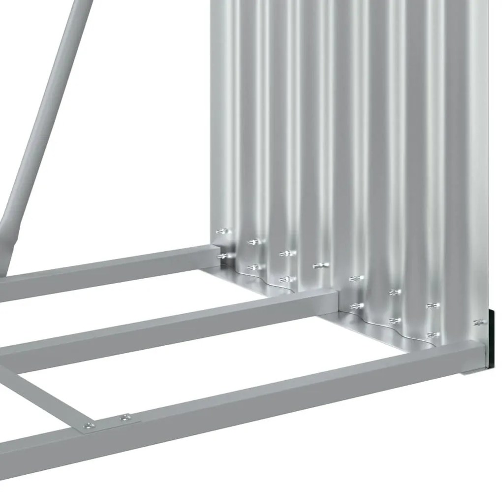 vidaXL zöld horganyzott acél rönktartó 80 x 45 x 190 cm