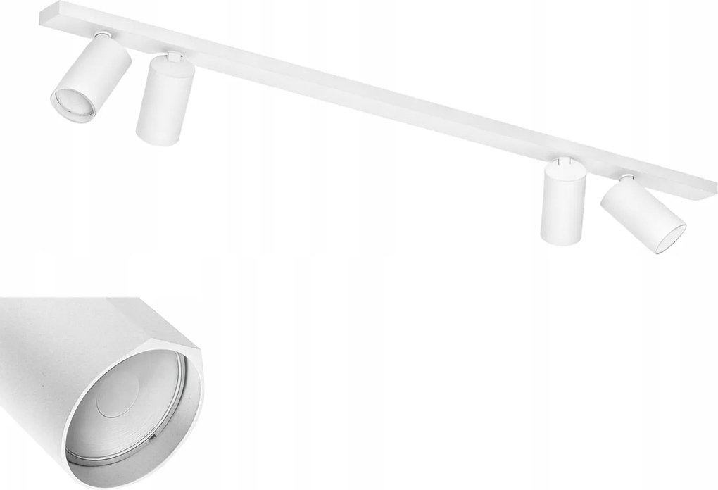 Mennyezeti lámpa Falra szerelhető spot 4xGU10 Fekete Kiváló minőség, klikk lámpabúra