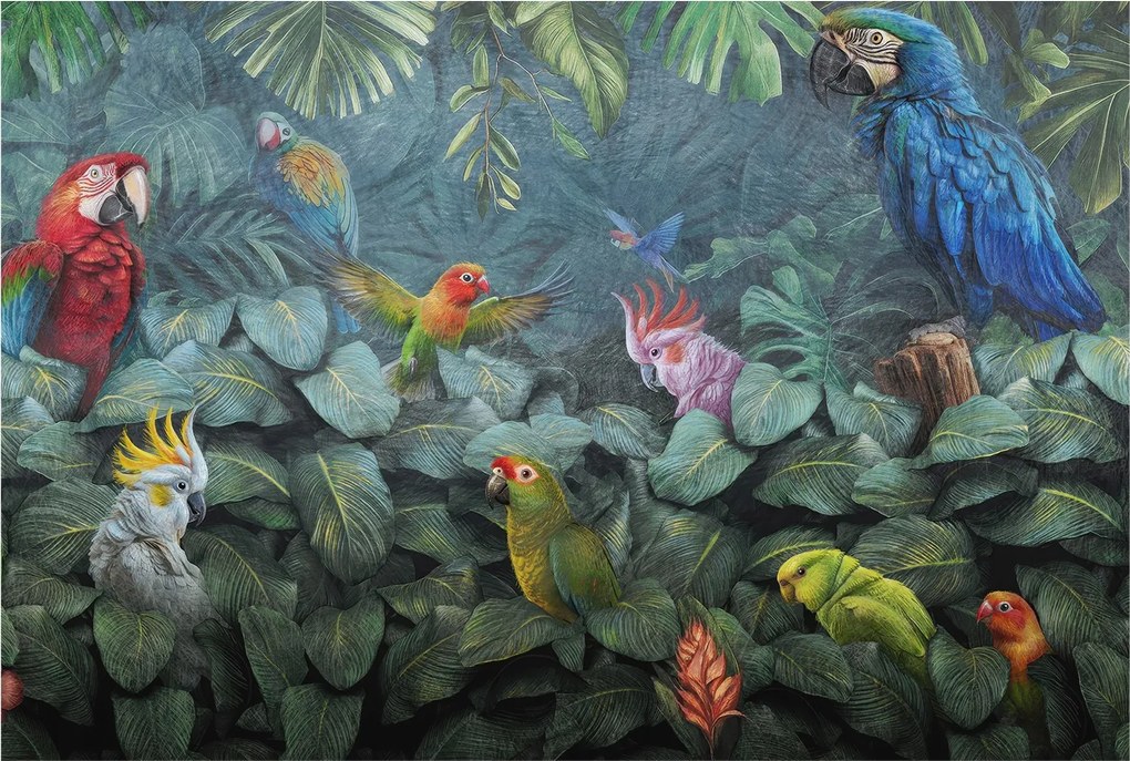 Fotótapéta Flizelina Dekoratív az irodába Egzotikus dzsungel 104x70 Ragasztó