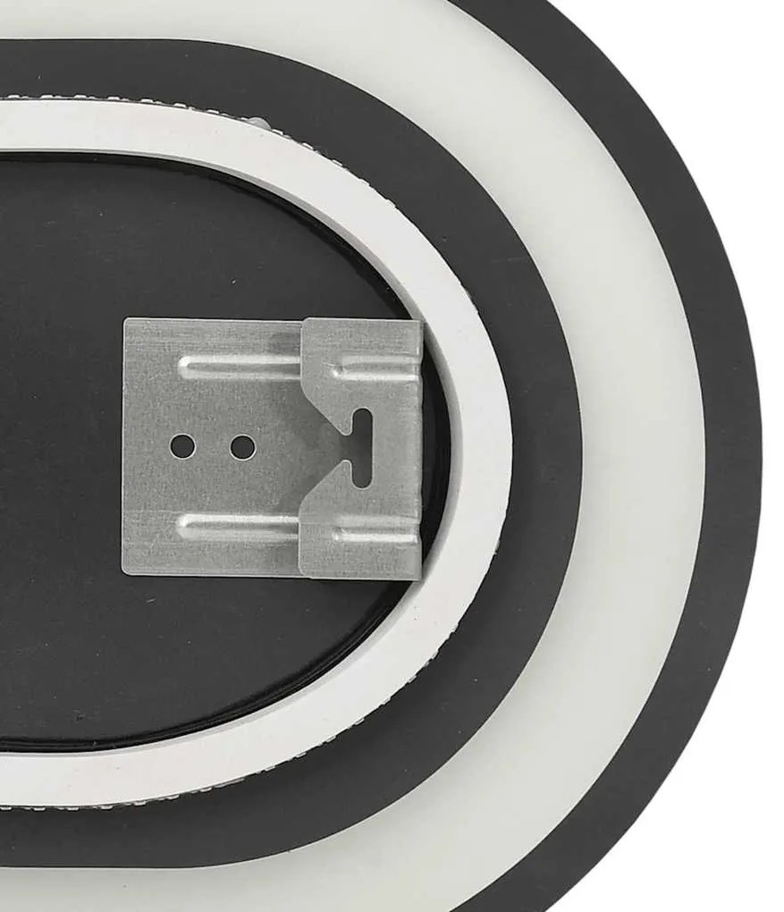 ovális LED-es fürdőszobai tükör 70 x 30 cm