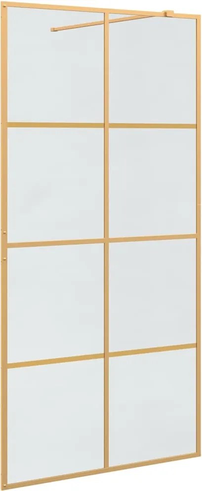 vidaXL Walk-in zuhanyfal Arany 100 x 195 cm edzett üveg