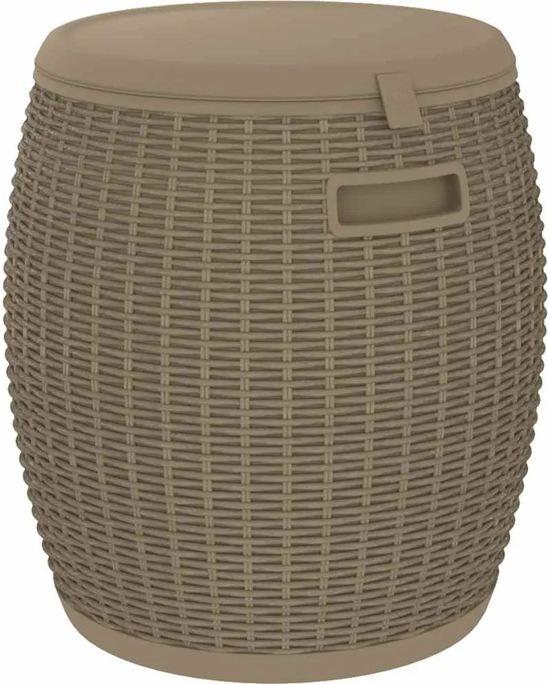 vidaXL világosbarna 4 az 1-ben polipropilén kerti tárolóláda