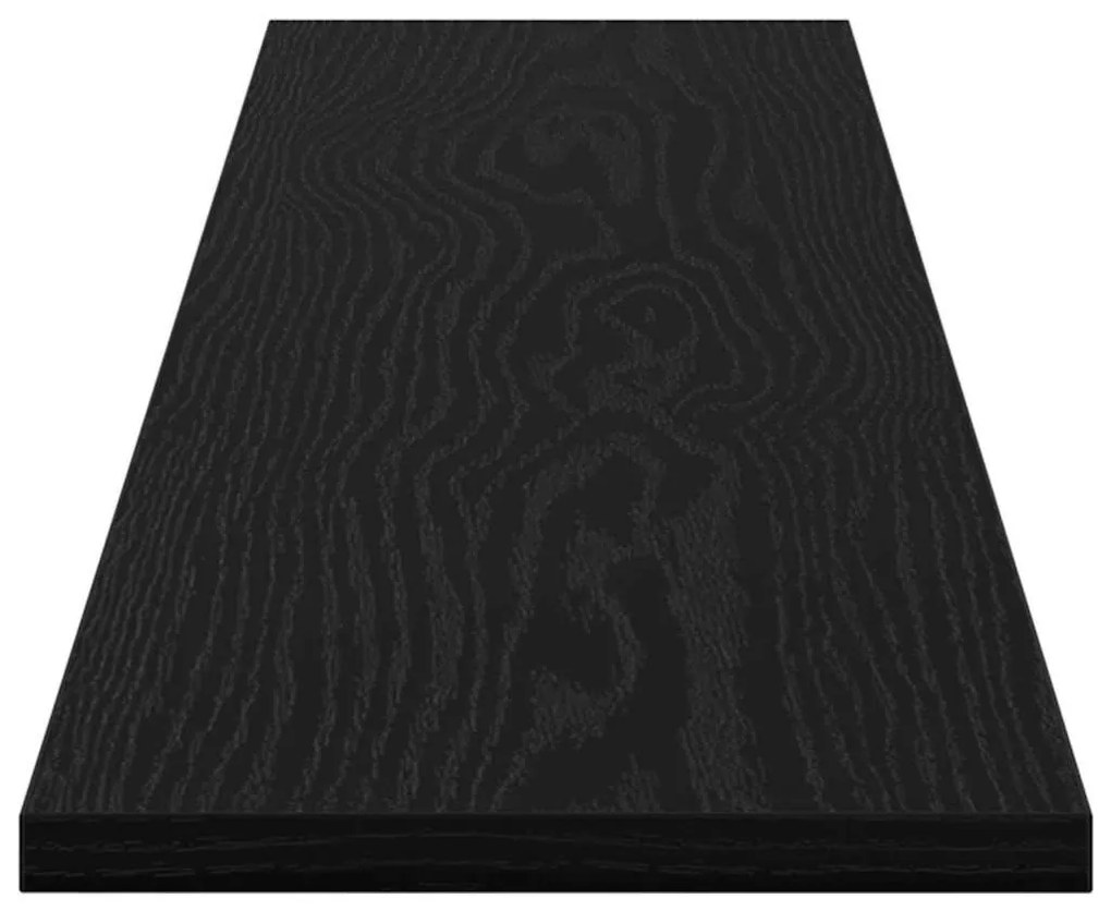 Polcos könyvespolc 4 pcs Fekete 100 x 20 x 1.5 cm Faanyag
