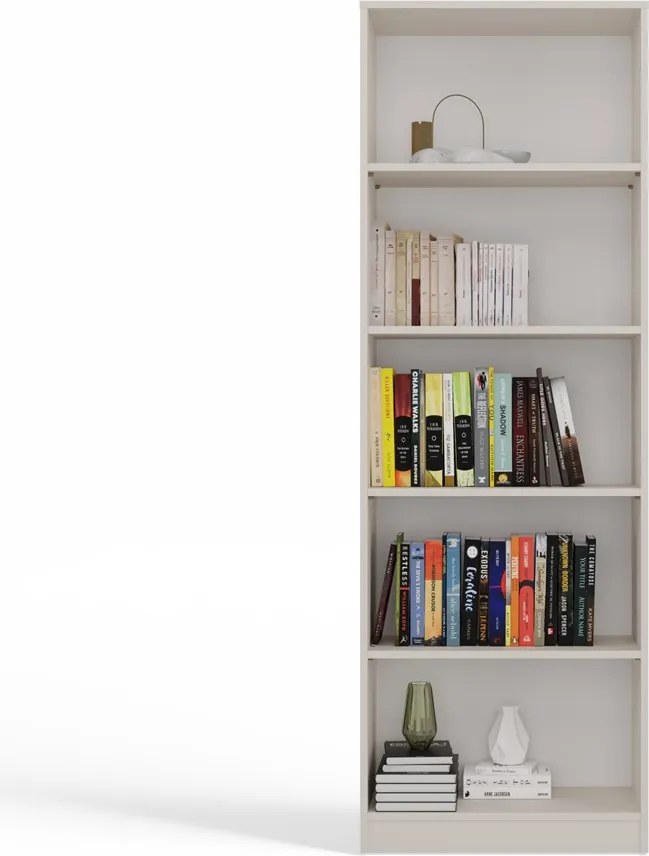 R60 polcos szekrény, könyvtartó, 60x182x30 cm, kasmír