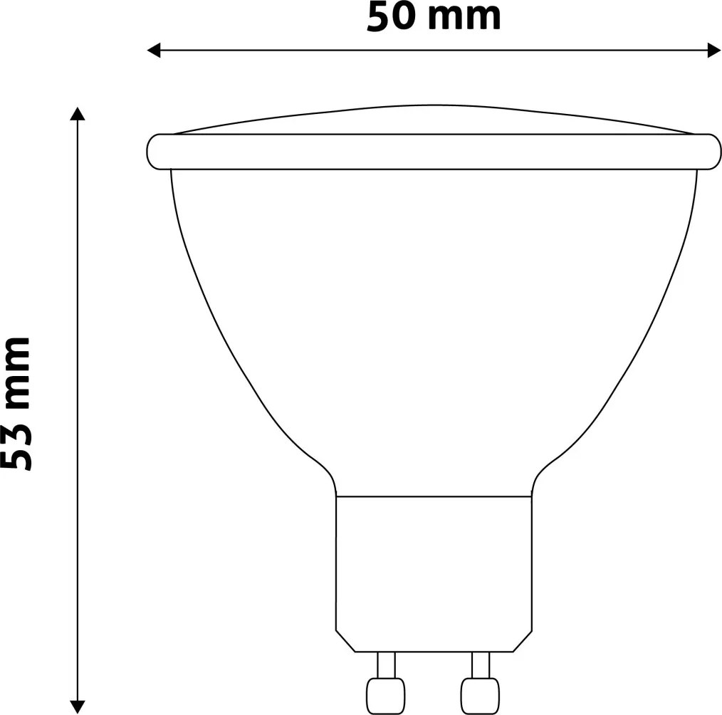 Avide LED Spot Alu+plastic 4W GU10 345LM WW 3000K