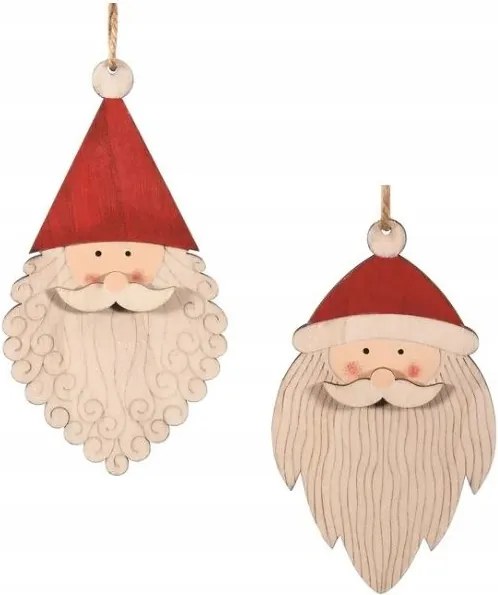 Amadeus Fa karácsonyfadísz Mikulások 2 db 14 x 8 cm