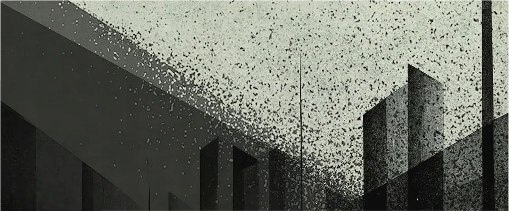 Fali fotótapéta Étkezőbe Város geometria 250x104 Ragasztó