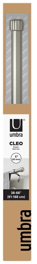 Ezüstszínű acél bővíthető függönykarnis 91 - 168 cm Cleo – Umbra