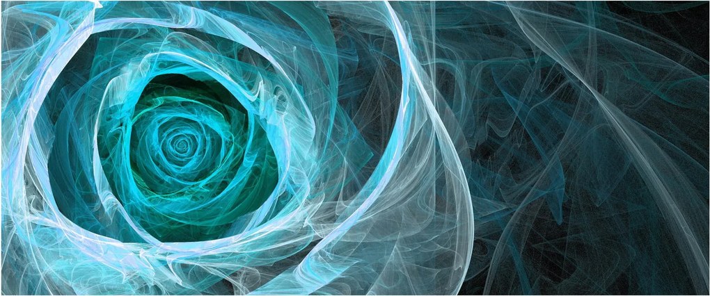 Kép - Absztrakt rózsaszín kék fekete háttérrel (120x50 cm)
