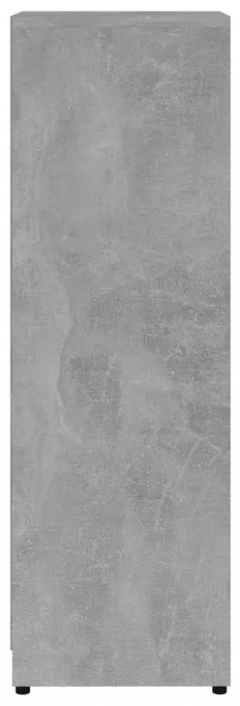 betonszürke szerelt fa fürdőszobaszekrény 30 x 30 x 95 cm