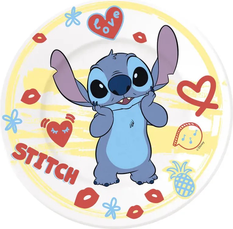 Disney Lilo és Stitch, A csillagkutya Heart porcelán étkészlet Díszdobozban