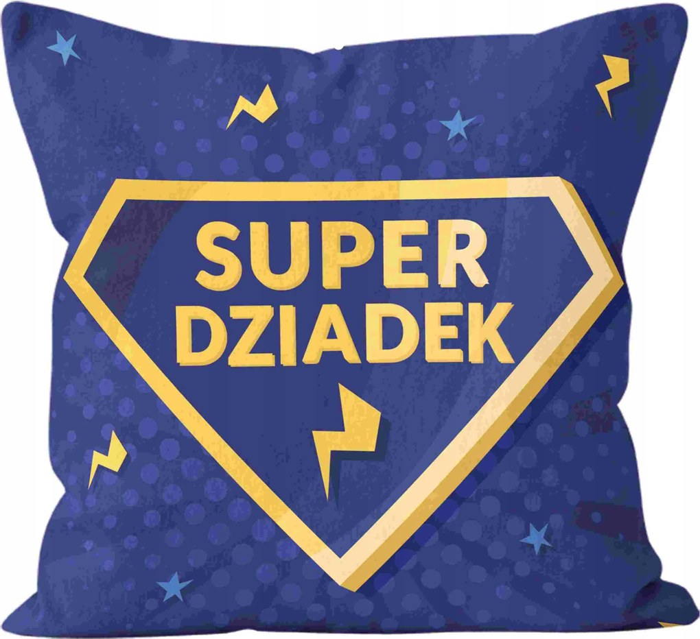 Párna 43x43 lila sárga szuper nagypapa