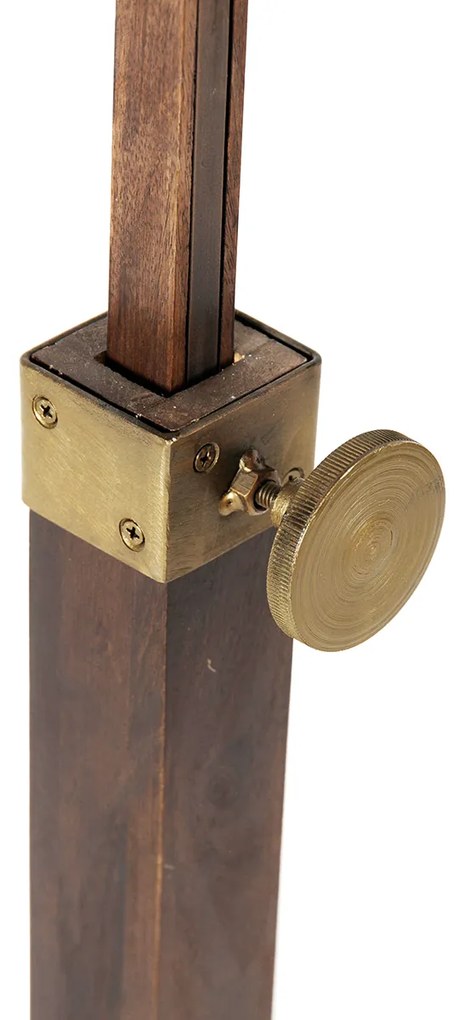 Ipari állólámpa bronz fa állítható - Haicha