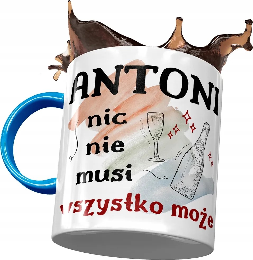 Kék bögre Antal kollégának Ajándék fényképes nyomtatással