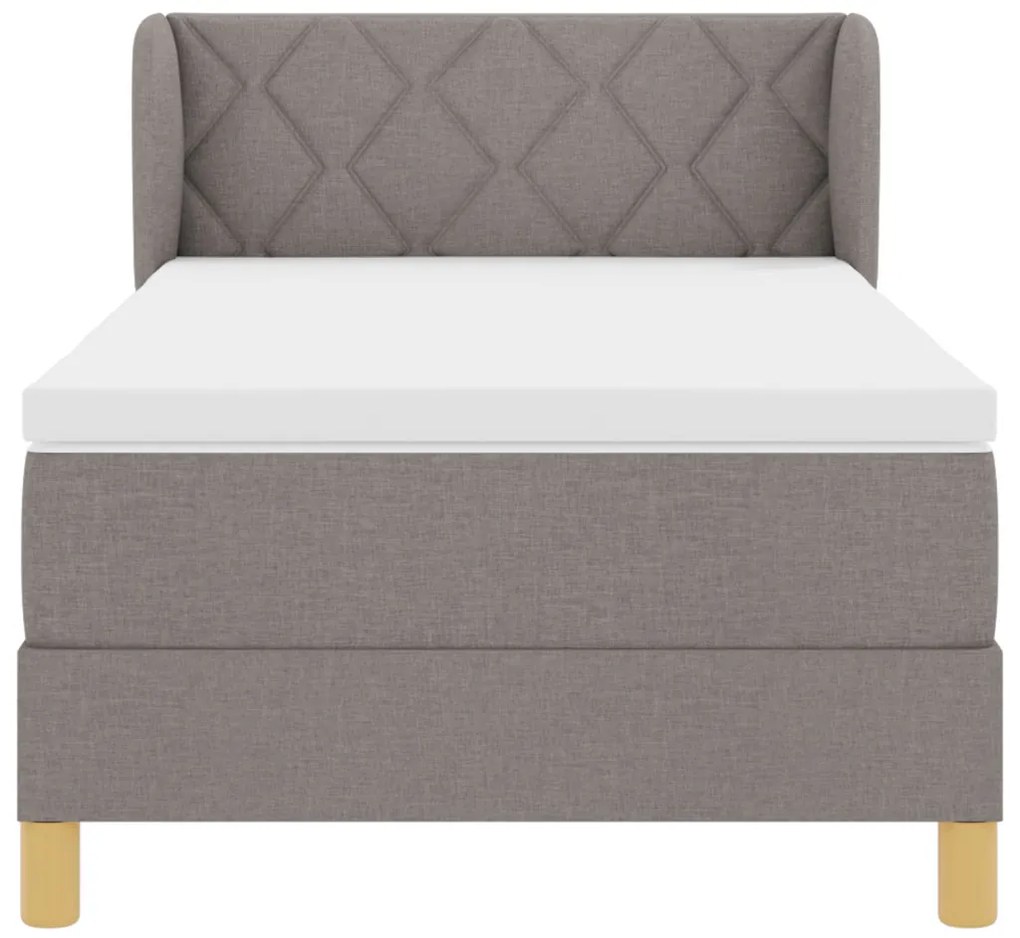 Boxspring Ágy Matracra Taupe Színben, 90x200 cm, Szövet
