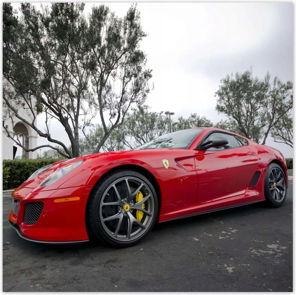 Poszterek 100x100 Piros Ferrari autó