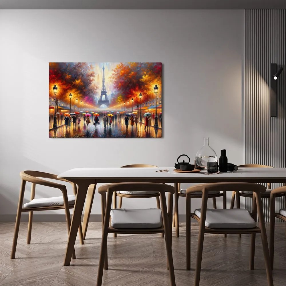 Kép őszi Párizs az Eiffel-toronnyal