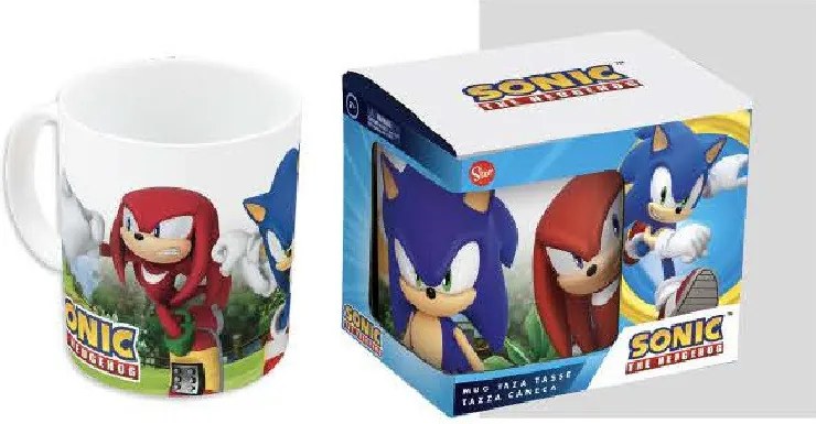 Sonic a sündisznó Power Trio porcelán bögre 325 ml (11 oz) Díszdobozban