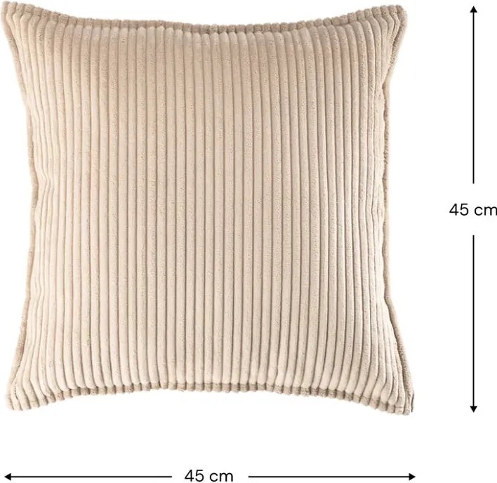 Világosbarna kordbársony párna gyerek kanapéhoz Block – Wigiwama