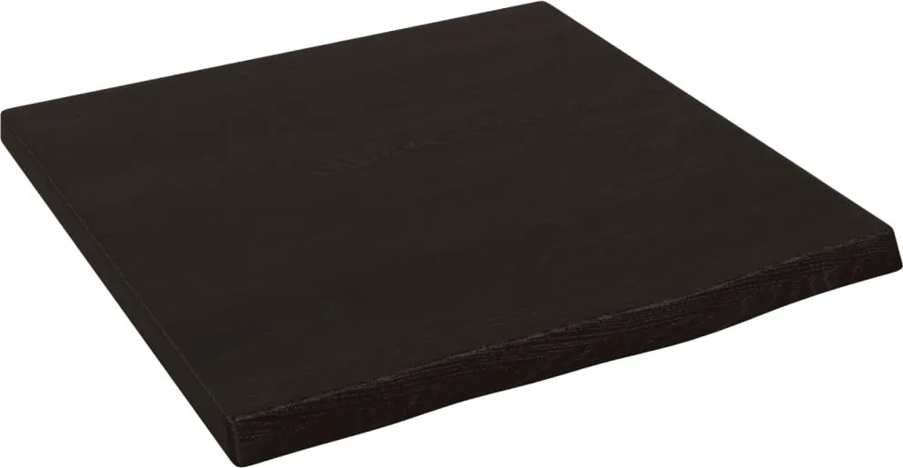 vidaXL sötétbarna kezelt tömör fa fürdőszobai pult 40x40x2 cm