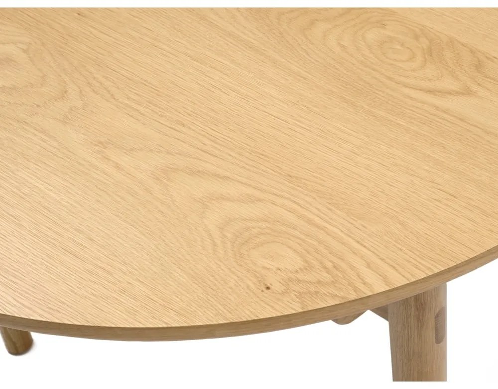 Bővíthető étkezőasztal tölgyfa dekorral 100x190 cm Carno – Unique Furniture