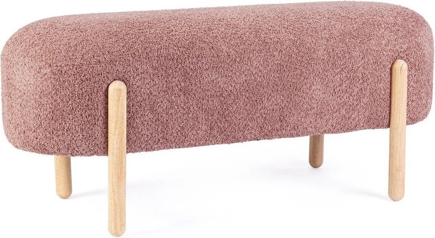 Terrakotta színű buklé párnázott pad Dayla – Bizzotto