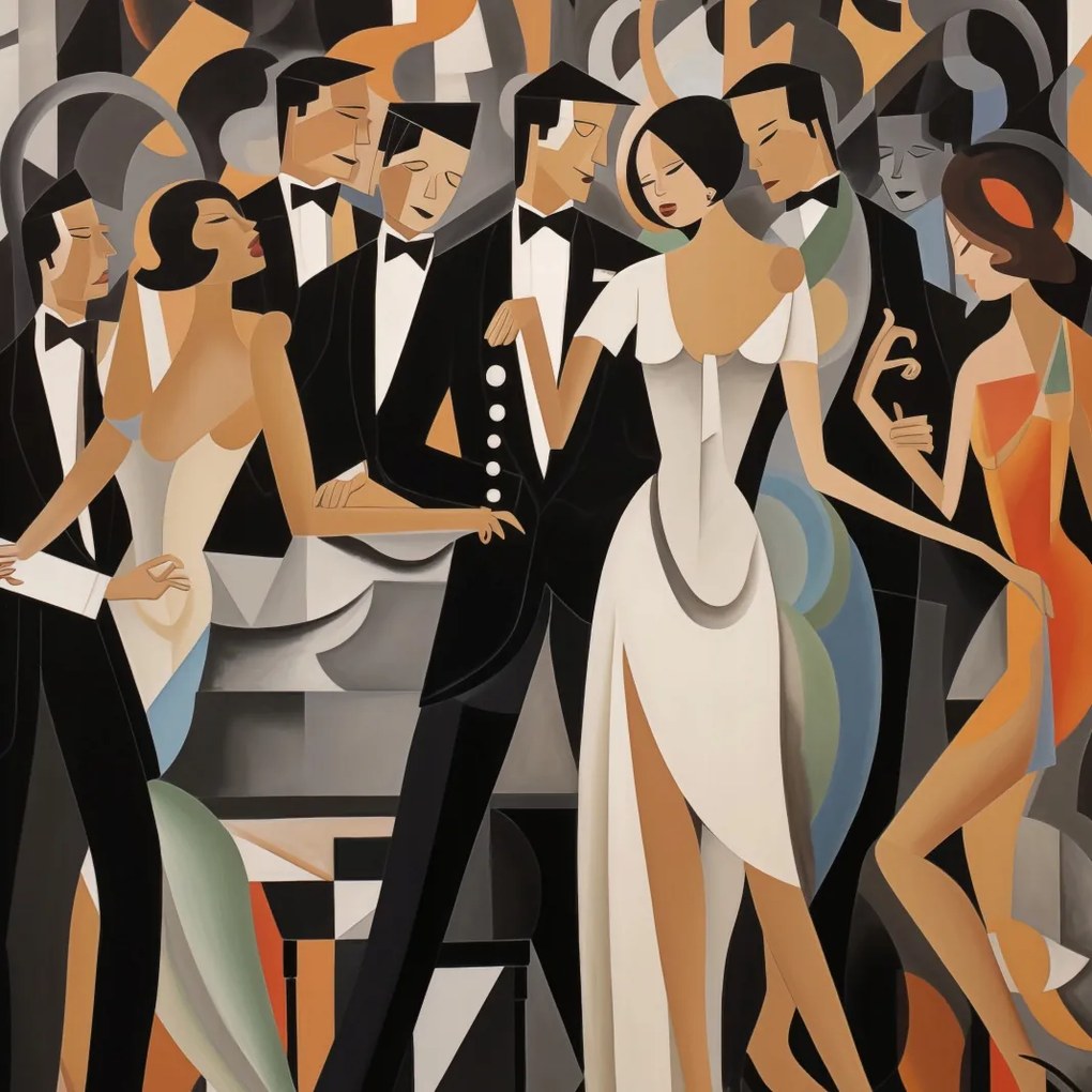 Poszter 30x30cm Art Deco bál