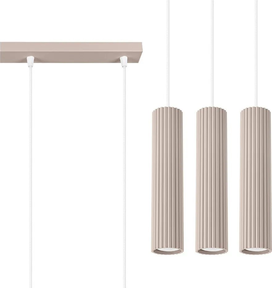 Szürkésbarna fém függőlámpa Gleam – Sollux