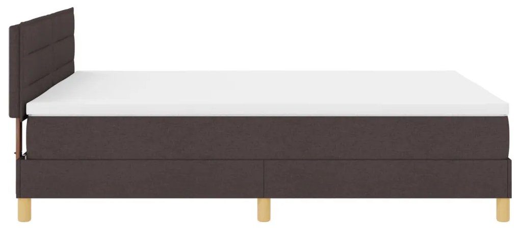 vidaXL Boxspring ágy matraccal sötétbarna 160x200 cm szövet