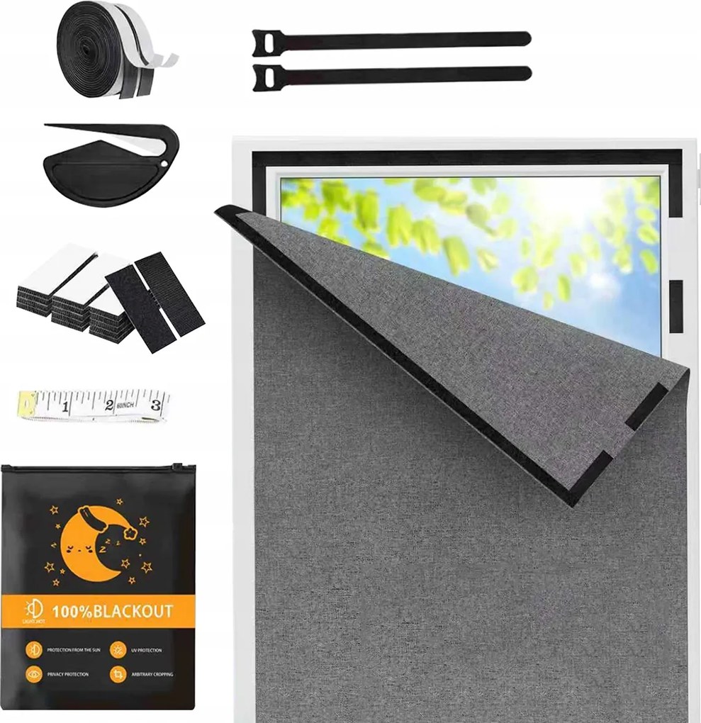 Hordozható Sötétítő Roló 150 CM X 100 CM Árnyékolás Hálószobába