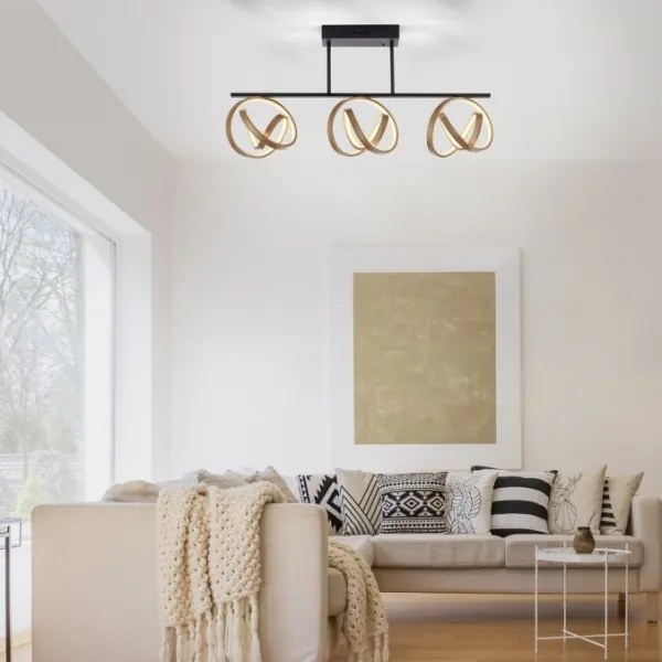 JUST LIGHT. 6245-18 - LED Felületre szerelhető csillár LOOP 3xLED/11W/230V 2700-5000K + távirányító