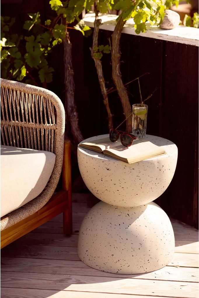 Bonita dohányzóasztal, terrazzo hatású, ø 40 cm - House Nordic
