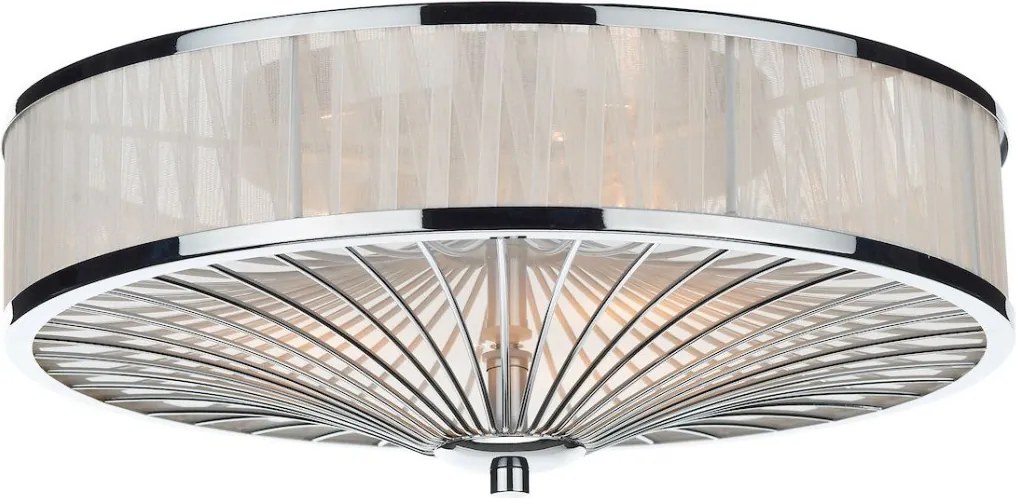 DAR LIGHTING OSL5050 OSLO Ernyős Mennyezeti Lámpa Csiszolt Króm E27 IP20