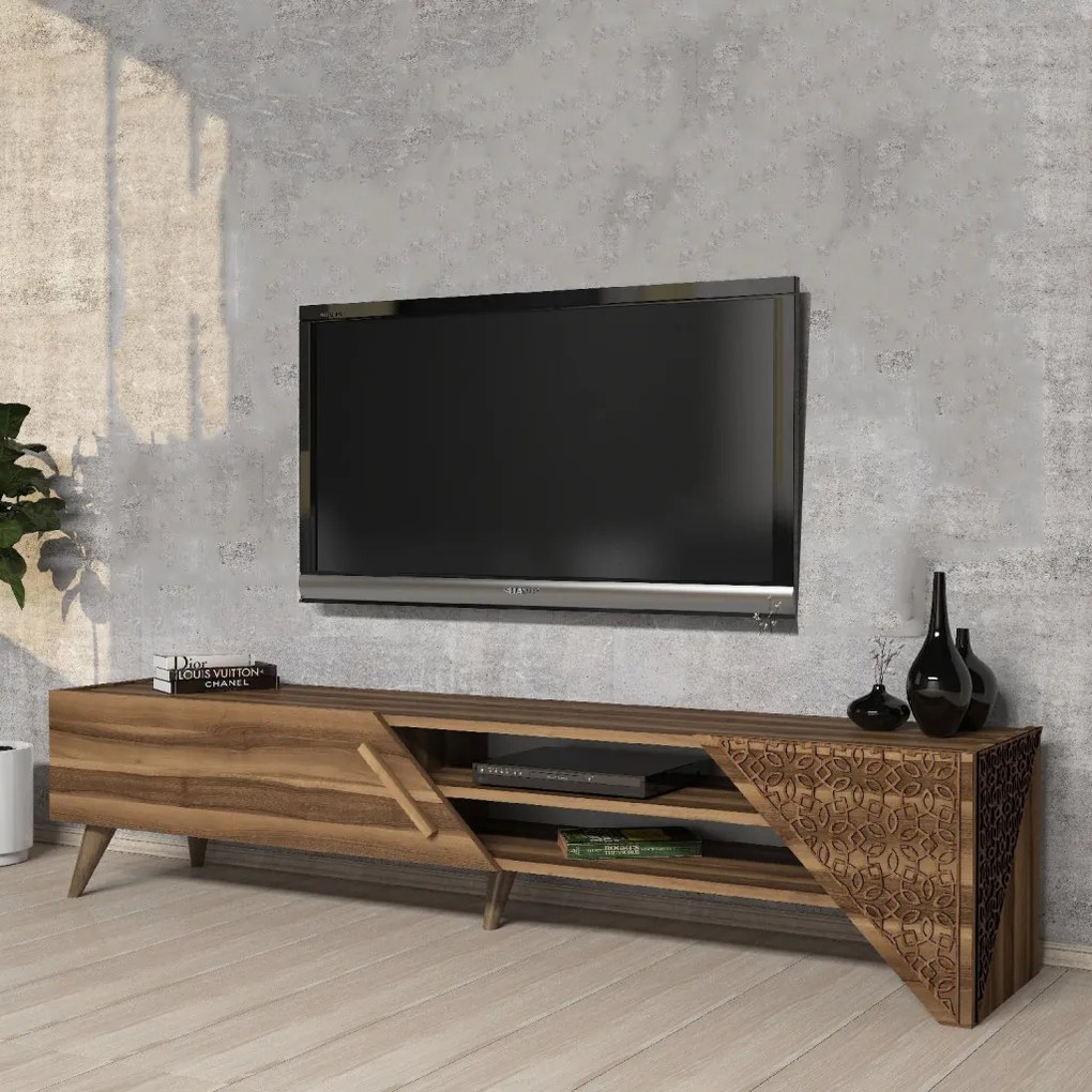 Beril TV-állvány, dió, 180 cm – TR845HCT5499
