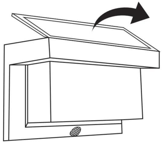 TONY LED/3,7V 1800 mAh IP44 napelemes fali lámpa érzékelővel
