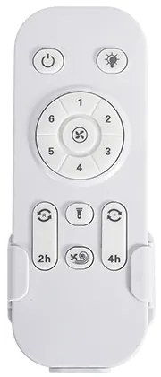 Átmérő 132 cm, IP44, fehér mennyezeti ventilátor, távirányítóval