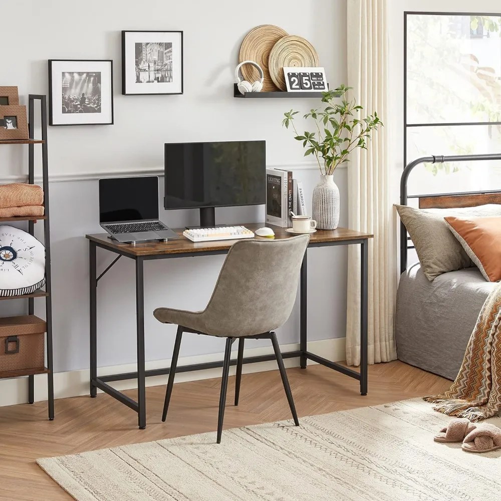 Íróasztal, számítógép asztal, rusztikus barna 120x60x75cm