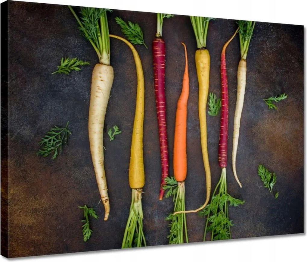 Vászonkép 40x30 Színes sárgarépa