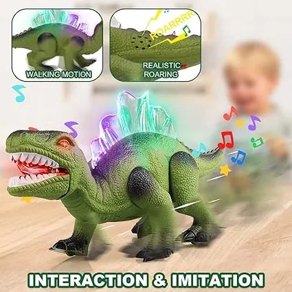 STEAM Life Sétáló dinoszaurusz játék Robot dinoszaurusz játék Sétál, mozog a száj, ordít és világít - Robotjátékok gyerekeknek