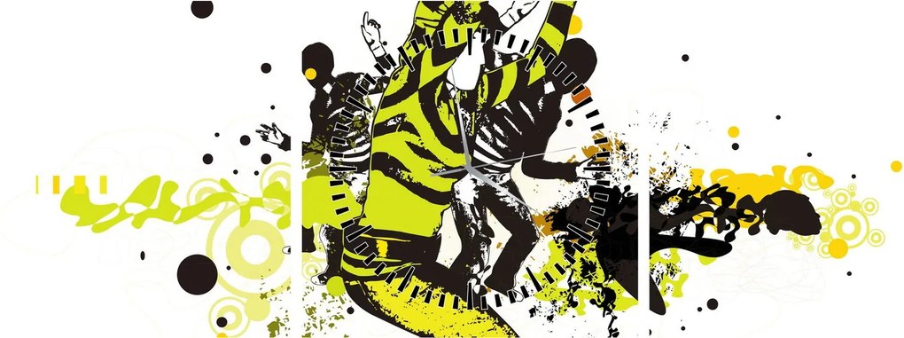 Kép - Street dance (órával) (90x30 cm)